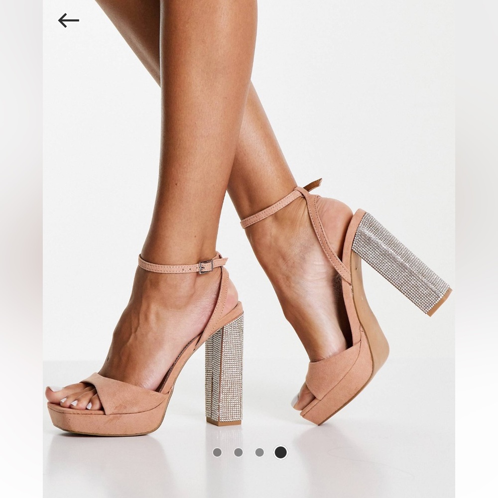 ASOS | platform ankle strap studded heel